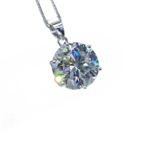 Collier moissanite 5 ct excellente coupe bijoux fiançailles