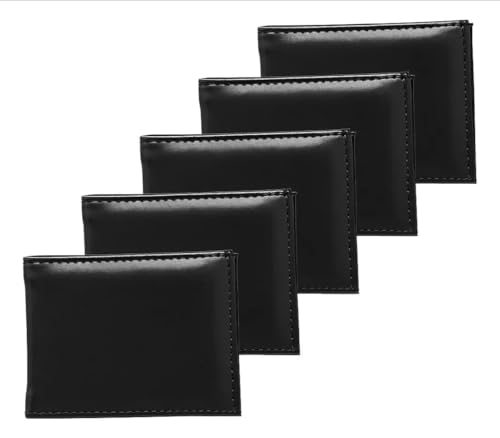 Carteira Masculina Slim em Couro Sintético Preta, 11 x 8,5 x 2 cm, Porta Cartões e Notas