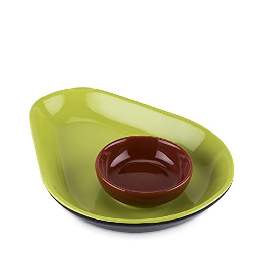TrueZoo Avocado Chip & Dip Bowl, Guacamole Serving Tray, Appetizer Platter, Party Dish