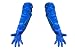 Produktbild lange Gummihandschuhe mit Ärmelstulpen 60 cm blau - Schutzhandschuhe Größe 9