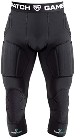 Gamepatch 3/4 Tights with Full Protection | Shock Absorbing Technology for Knees Thighs HIPS | Men Women Kids