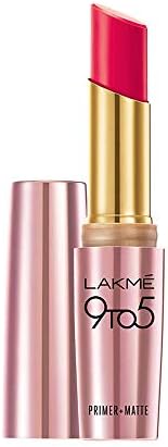 Lakme 9 to 5 Primer Matte Lip Color, Ruby Rush MR20, 3.6g
