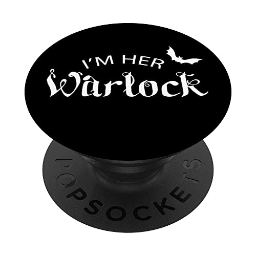 Her Warlock Witch Halloween Matching Couples Costumes PopSockets Swappable PopGrip