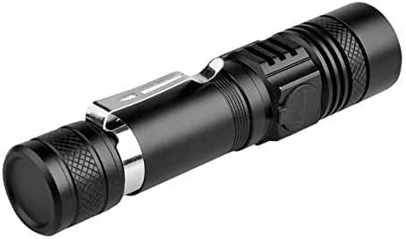 Super Bright Led Flashlight USB Led Torch T6/L2/V6 Power Tips Zoomable Bicycle Light Rechargeable Easy to Carry (Color : L2-8000 Lumens)