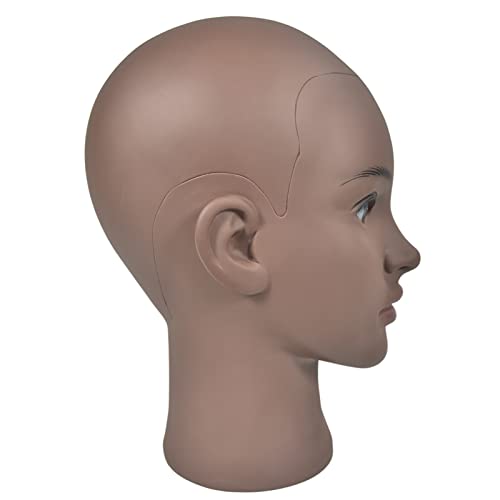 Miaomanzi Bald Female Training Head Cosmetology Mannequin Head For Wigs Making And Display With Free Clamp #TOP2