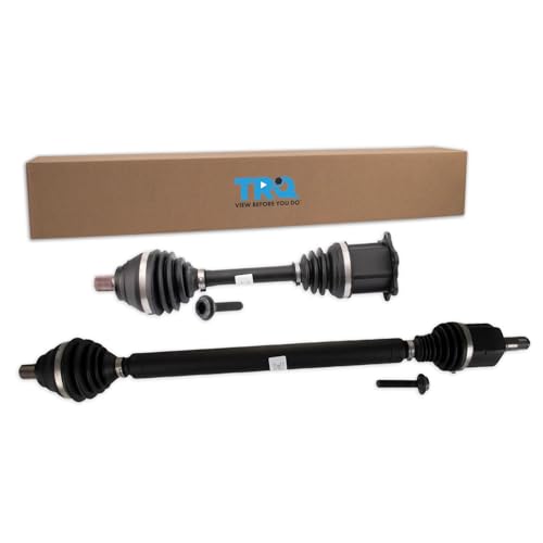 TRQ Front Driver and Passenger Side CV Axle Assembly Set 2 Piece Compatible with 2014-2016 Nissan Rogue AWD 2017-2019 Rogue S SV SL AWD