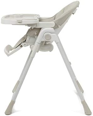 BABYLO Nosh from Birth High Chair, Adjustable + Folding with 7 Height, 3 Seat Positions Including Lie Flat, No Assembly Required, Dove Grey