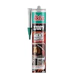 Akfix Heat Fighter Black Fireplace Sealant - 2700 °F (1x10.1 oz.) - Heat Resistant Fireplace Stove Caulk for Chimneys, Ovens, Grills, Wood Stoves | Non-Flammable, Quick-Drying & Paintable Cartridge