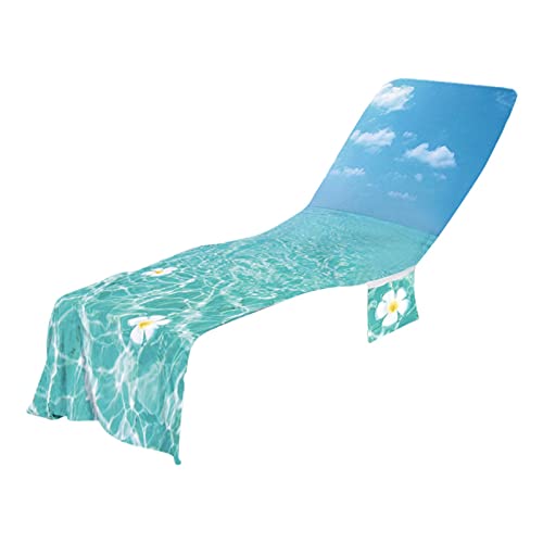 Strandkorb Handtuch, Liegenauflage Bezug - Marine Life Muster Strandtuch Pool Sun Chaise Stuhlabdeckung Mit Seitentaschen Für Hotel Sunbathing Chair Cover