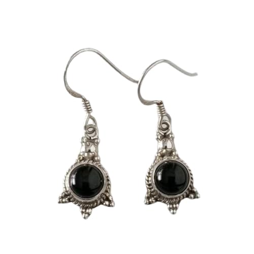 Onyx noir naturel et argent sterling 925 de haute qualité