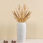 Large Ceramic Vase, 15.7 Inch Tall Floor Vase, Rustic Terracotta Decorative Flower Vase Big Farmhouse Vase for Home Decor, Living Room, Office, Bedroom, Table Centerpiece Decoration (White) - Image 5