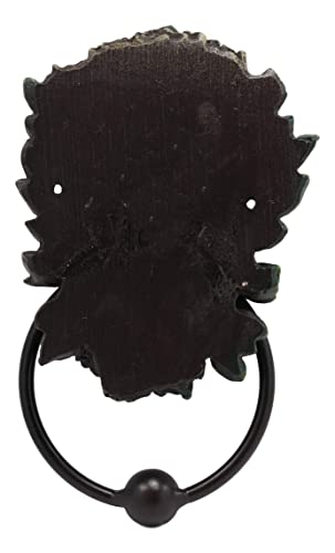 Ebros Gift English Celtic Traditional Greenman Forest Deity Spirit Decorative Door Knocker Figurine Resin Sculpture With Cast Iron Ring Ball Wiccan Tree Of Life Themed Accent #TOP5