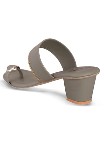 Image of MYRA Women's Stylish Block Heel Chappal | Casual Comfortable Block Heels - MS1547C