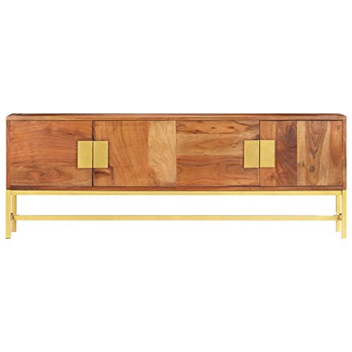 Vidaxl Tv Cabinet,Retro Tv Stand, For Tv Stand, Monitor Riser, Hi-Fi Cabinet, Sideboard, Or Lowboard,55.1"X11.8"X19.7" Solid Acacia Wood #TOP3