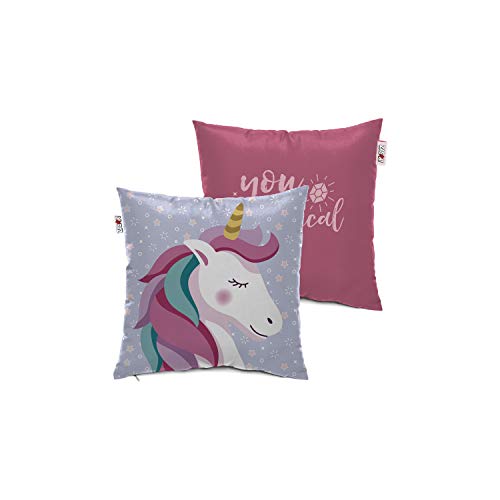 ARDITEX Cojín Cuadrado de Unicornio para Sofá, Cama, Silla 40 x 40 cm