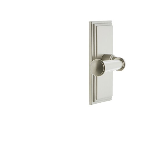 Image of Grandeur 822591 Carre Plate Passage with Georgetown Lever in Satin Nickel, Passage - 2.375