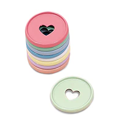 Craftelier - Anillos metálicos M Disc con corazón troquelado para encuadernación de álbumes de recortes para planificadores, agendas, cuadernos o