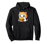 Cute Cat Burger Lover Funny Fast Food Design Pullover Hoodie