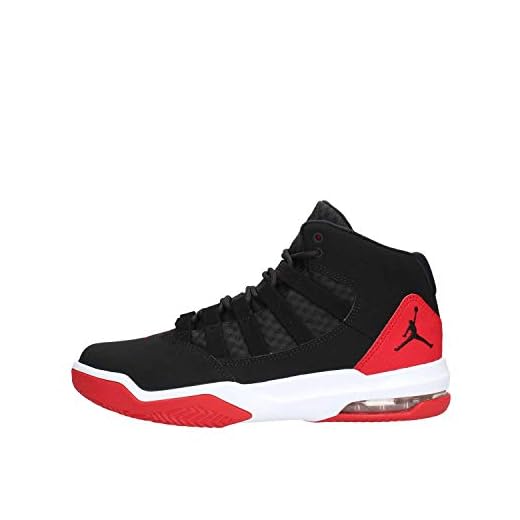 Nike Air Jordan Max Aura Mens Basketball Trainers AQ9084 Sneakers Shoes (UK 9 US 10 EU 44, Black Gym red 023)