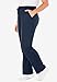 Woman Within Plus Size Tall Sport Knit Straight-Leg Pull-On Pants - 2X, Navy