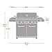 Monument Grills 77352 6+1 Burner Stainless Steel Cabinet Style Propane Gas Grill with Knob Controls, Side Burner, Built-In Thermometer, and Rotisserie Kit