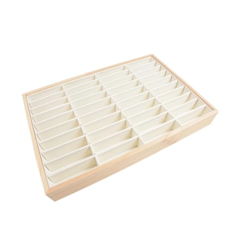Colaxi Jewelry Organizer Bracelet Holder Decorative Women Multipurpose Storage Showcase for Shopping Mall Jewelry Props Photography, Wood Beige
