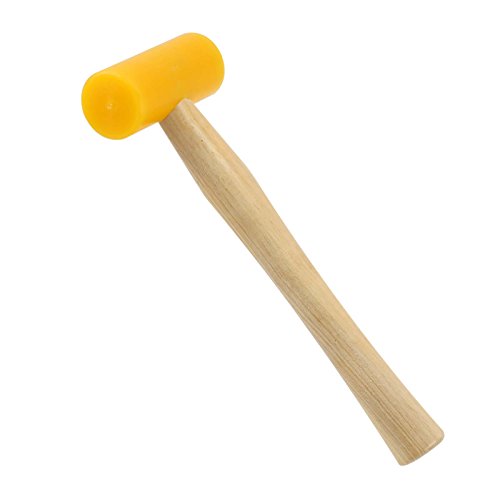 Double End 6 oz Solid Nylon Poly Head Mallet - Ash Wood Handle - 1-1 2 inch Diameter