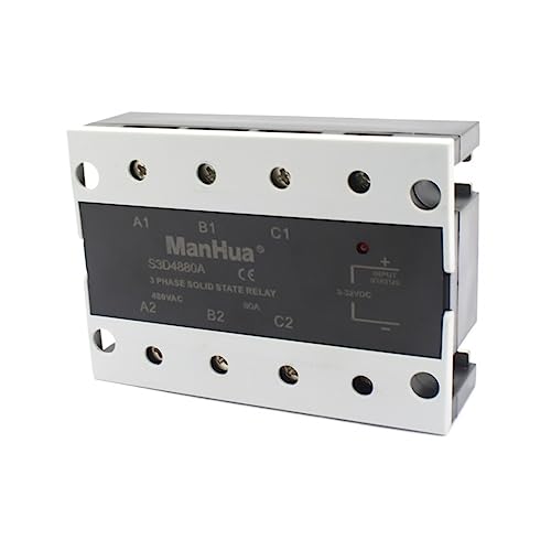 Relais statique triphasé SSR DC-AC 80A pour commutation industrielle