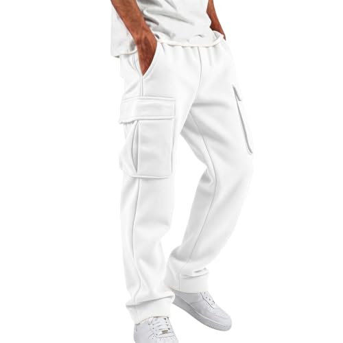 Image of ziubauyke Cargo Joggers For Men Uk Baggy Elastic Waist Drawstring Joggers