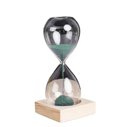 木砂タイマー、 磁気サンドタイマー 砂時計 マルチカラー 6.5x14cm(Green)