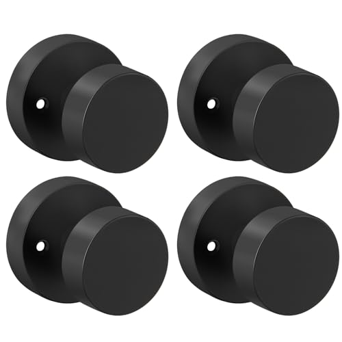 Image of Haidms Black Door Knobs Dummy- Single-Side Decorative Door Knob for Closet, Pantry & French Doors, Non-Turning Round Ball Design(2 Pack /4 Pieces)