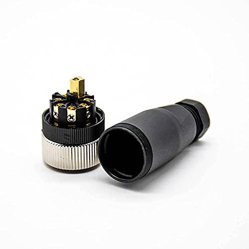 Elecbee M12 Connector 8 Pin Female A Code Unshiled Circular Sensor Straight Field Wireable Connector Waterproof #TOP2