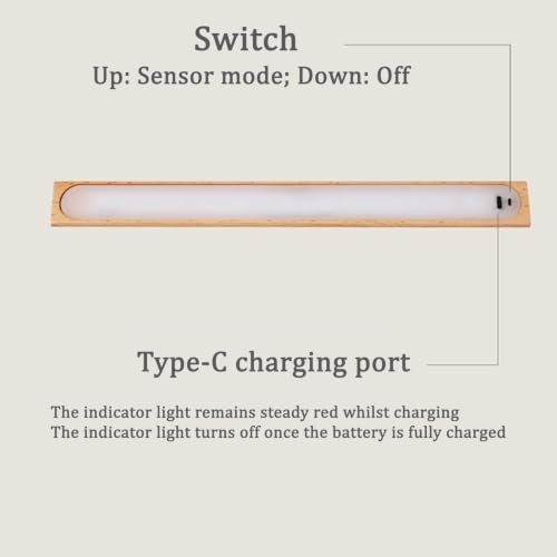 Apliques de pared con sensor de movimiento para cocina y muebles de madera 3