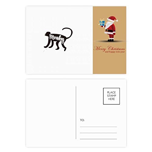 Cartes postales singe noir et blanc lot de 20 en carton rigide haute definition