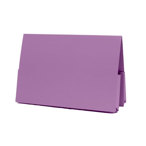 Image of Exacompta - Ref 214-MVEZ - Guildhall - Double Pocket Legal Wallet, 250 x 355mm, 315gsm Premium Heavyweight Manilla, Holds A4 & Foolscap Documents - Mauve, Pack of 25
