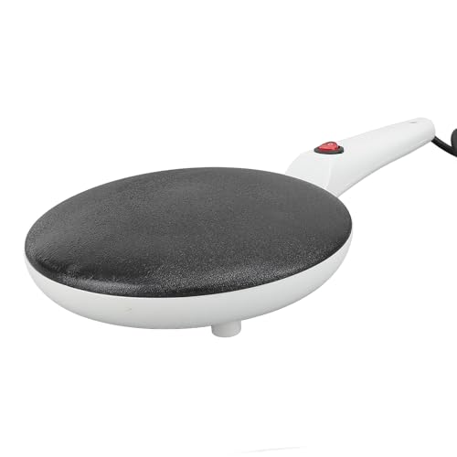 Sonew Máquina para Hacer Crepes Eléctrica, Máquina para Hacer Panqueques Antiadherente de 8 Pulgadas con Control Automático de Temperatura, para Crepes, Panqueques, Rollos de (Enchufe europeo 220V)