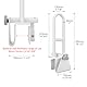QWORK® Haltegriffe für Badewannen, Badewannengriff Ohne Bohren, Badewanneneinstiegshilfe, weiß