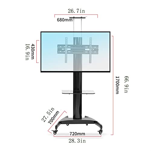 Soporte móvil para TV y monitor de piso para 32-70 pulgadas miniatura 2