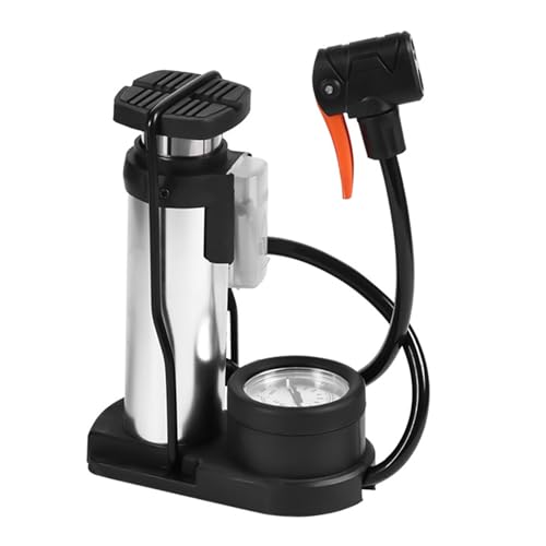 BUBEFSKD Fahrradpumpen Kleine Fahrräder Bodenluft Kleine Fahrradreifenhand Mit Manometerpumpen Mit Messgerät