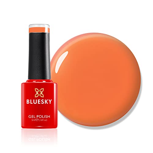 BLUESKY Gel Nail Polish, Some Like It Hot, SS2319, Orange, Long Lasting, Chip Resistant, 5 ml Requires Drying Under UV LED Lamp