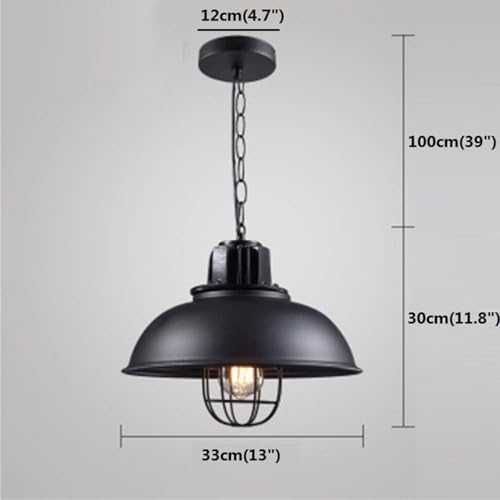 Lampe suspendue rétro en fer forgé avec chaîne réglable pour loft et cuisine - 6