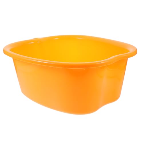 Beavorty Pedicure Bucket Basins Foot Massage Bucket Showering Foot Bath for Pool Foot Spa and Soaking Foot Soak Bucket for Feet Large Bucket Soakers Inflatable Bowl Water Orange Plastic