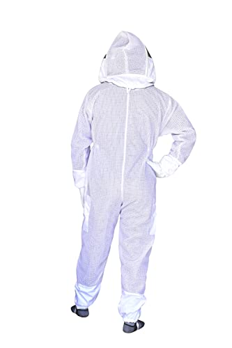 Bee Stars BEEKEEPING 3 Layer Bee Suit With Fencing Veil And One Pair Gloves Ventilated Sting Proof Beekeeping Suit thumb #4