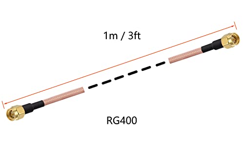 Vecys SMA Antenna Extension Cable SMA Male to Male Pigtail Cable WLAN Antenna Cable RG400 3ft/1m for WiFi Wireless Network 2G 3G 4G Antenna Router GSM Bluetooth WLAN LAN - Image 3