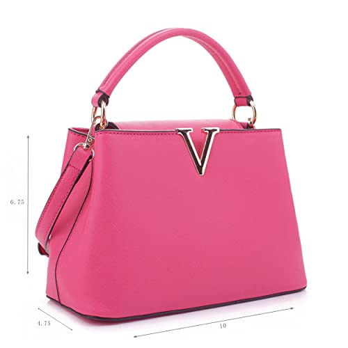Image of EVVE Women's Small Satchel Bag Classic Top Handle Purses Fashion Crossbody Handbags with Shoulder Strap