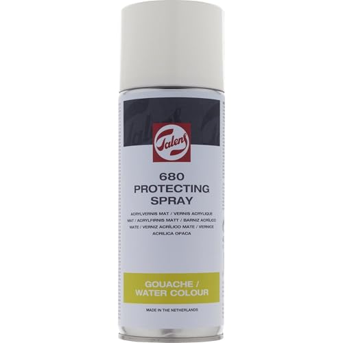 Vernis - Spray protecteur - Gouache Aquarelle Encres - Incolore - 400ml - Talens