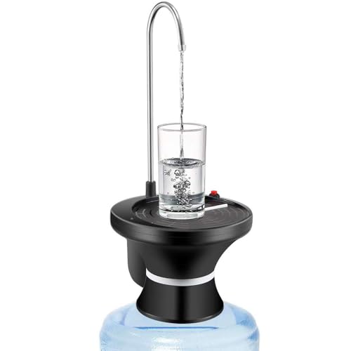 Drinking Water Dispenser Pump, Automatic Electric Drinking Water Bottle Pump for 2-5 Gallon Water Jugs, USB Rechargeable with 2 Switch Control, Stable and Portable for Home, Kitchen, Office, Camping by VUIYA - Used condition - US$26.24