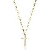 Materiale: collana a croce da uomo, sia il ciondolo a croce che la catena ro sono riempiti in oro 14 carati. L'oro riempito è uno strato molto raffinato di oro legato all'acciaio inossidabile. Non si ossida o cambia colore, senza piombo e ipoallergenico, nessuna irritazione per le pelli sensibili. È assolutamente il miglior metallo d'oro sul mercato a meno di acquistare oro massiccio.