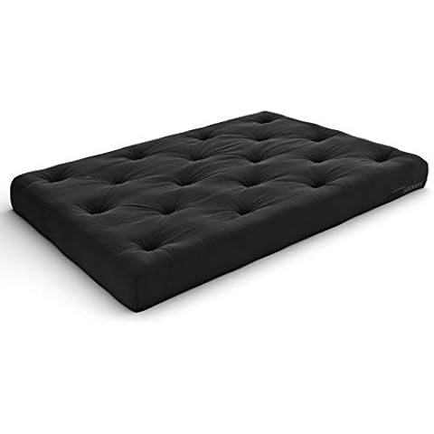 10-Inch Queen Futon Mattress - Black Twill Cover
