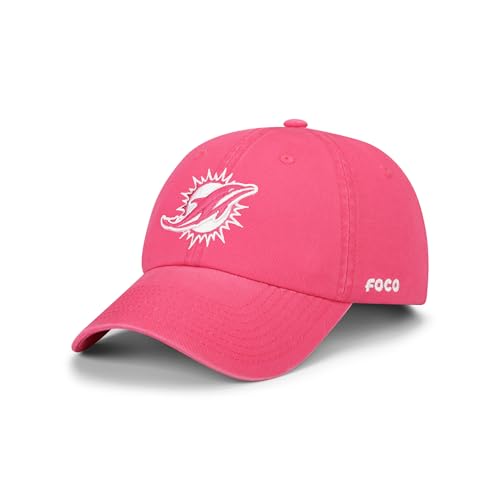 FOCO Miami Dolphins NFL Magenta & White Casual Cap - Magenta
